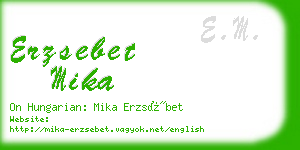 erzsebet mika business card